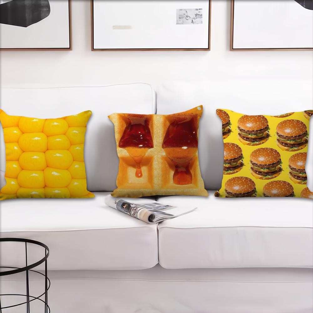 French food fries eggs cushion cover Decoration Room Shop Car Best Home Office Coffee Pillow Sofa Printing Nordic Simplicity Hit
