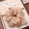 French Style Chiffon Scrunchies Solid Color Sweet Women Hair Scrunchies Elegant Temperament Oversized Hair Ropes