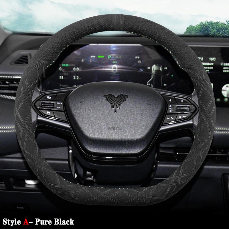 Suede Car Steering Wheel Cover for NETA U 2019 2020 2026 2026 2026 2026 2026 Anti Slip Decoration Handle Wrap Steering-Wheel
