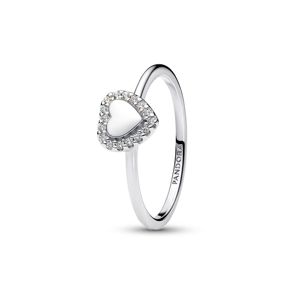 Pandora Engravable Heart Hollow Ring 193801C01