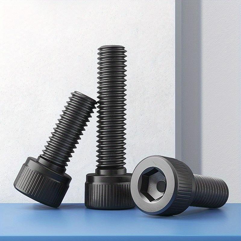 100pcs M3 High Carbon Steel Hex Socket Screws Kit with Nuts About 6-25mm for 3D Printers DIY
