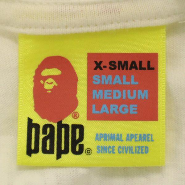 A BATHING APE Print Short sleeve T-shirt XS white Men's Used