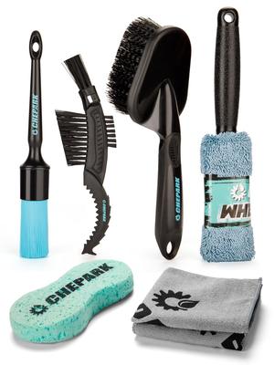 CHEPARK Bicycle Washing and Towel Easy Cleaning for Brush, Sponge, Set Frame, Chain, Sprocket, Etc. (TIL-39)