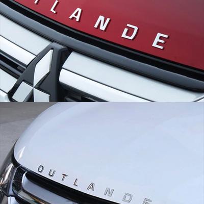 3D Letters Hood Emblem Logo Badge Car Stickers Styling Car Accessories Wording For Mitsubishi Outlander ABS Chrome
