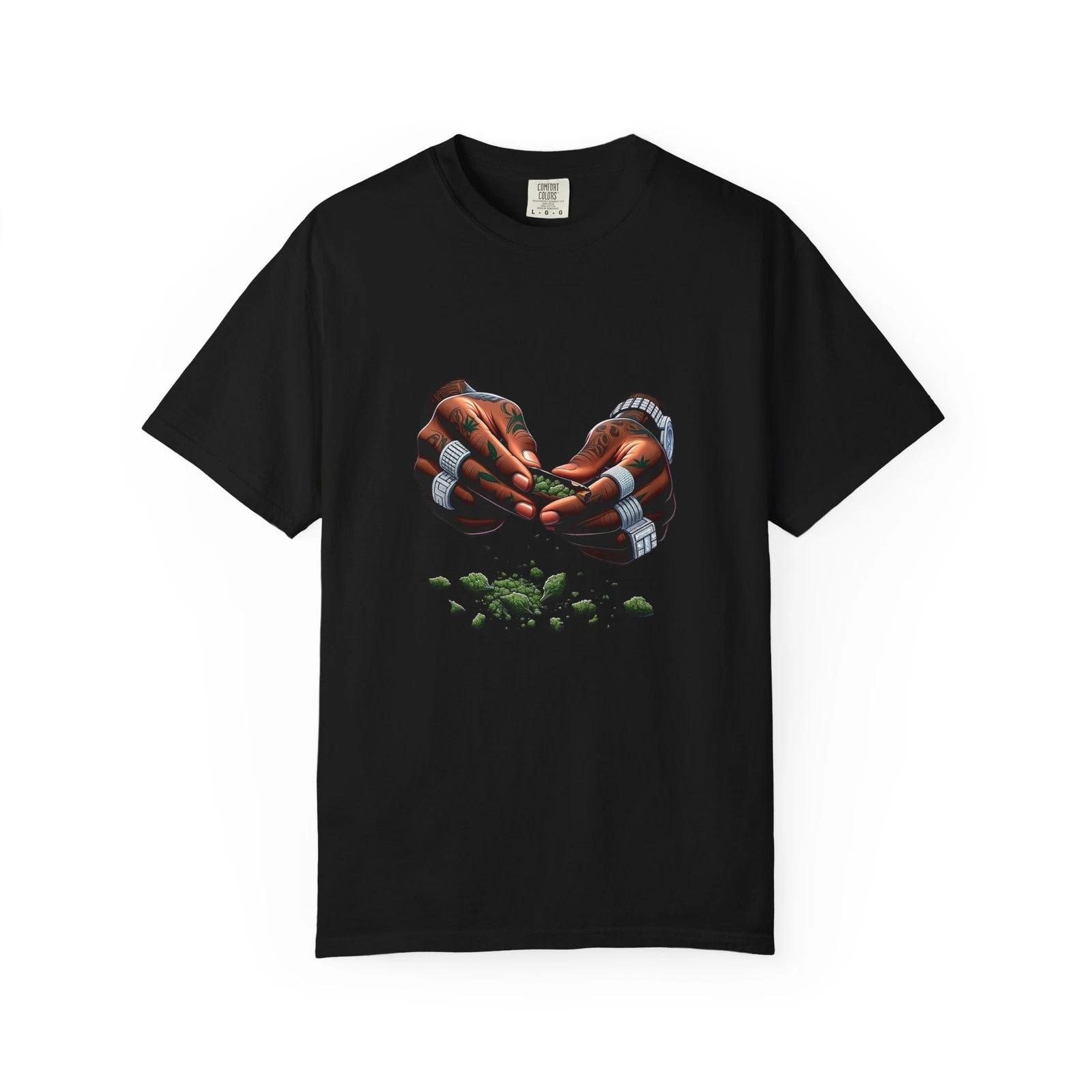 Hands Rolling Herb Rolling Hands Illustration T-Shirt S