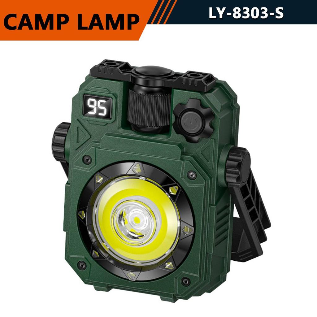 Rechargeable Hook Outdoor Emergency Camping Lamp,Super Bright Portable COB Flashlight,SOLAR CHARGING Torch,5 MODES.Magnetic