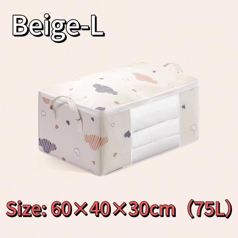 Storage Bag Non-woven Foldable Clothes Blanket Quilt Sweater Foldable Organizer Box Durable Cartoon Print Winter Clothes Cabinet
