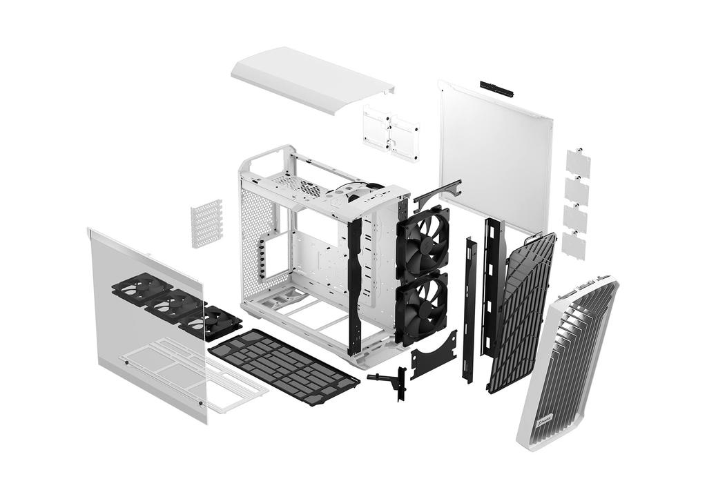 Fractal Design Torrent White TG Full Tower PC Case, Tempered Glass, SSI-EEBSSI-CEB Compatible, FD-C-TOR1A-03 CS7757