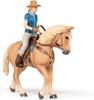 Papo - Figurine Cheval western et sa cavalière