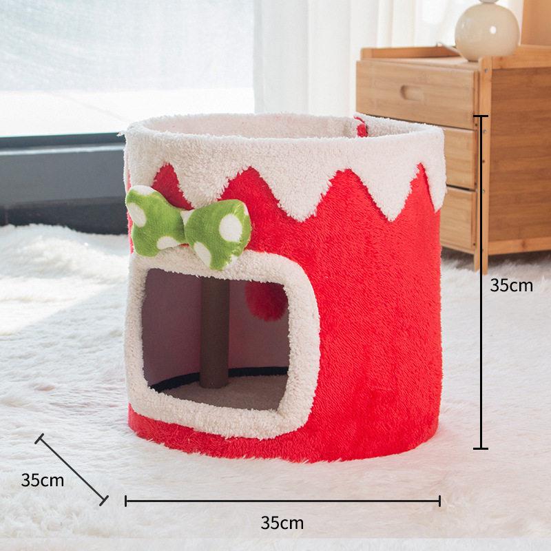 

Integrated Cat Tree: Space-Saving Scratcher, Sisal Post, Scratch-Resistant Bed & House