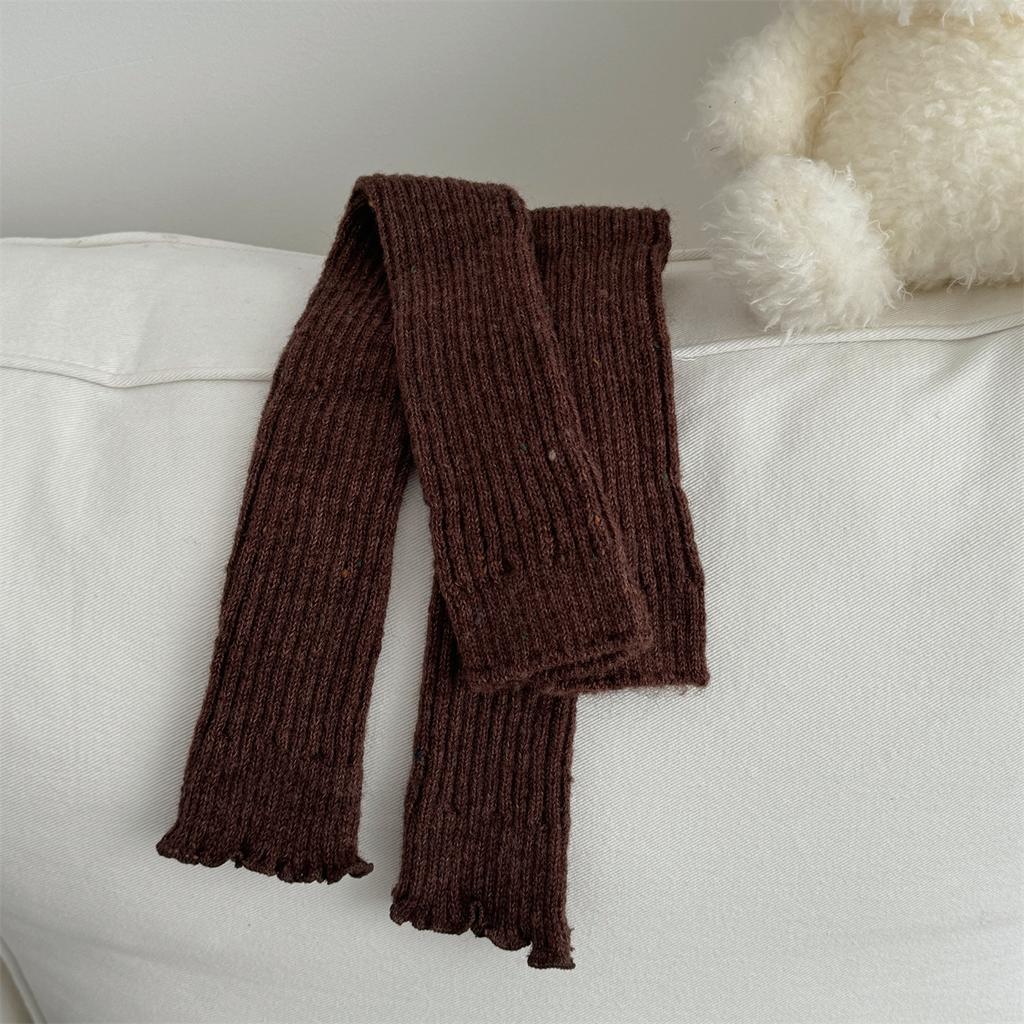 Copriscalze a Pois in Cashmere Ispessito, Un Versatile Copriscalze in Lana per Ragazze Trendy in Autunno e Inverno