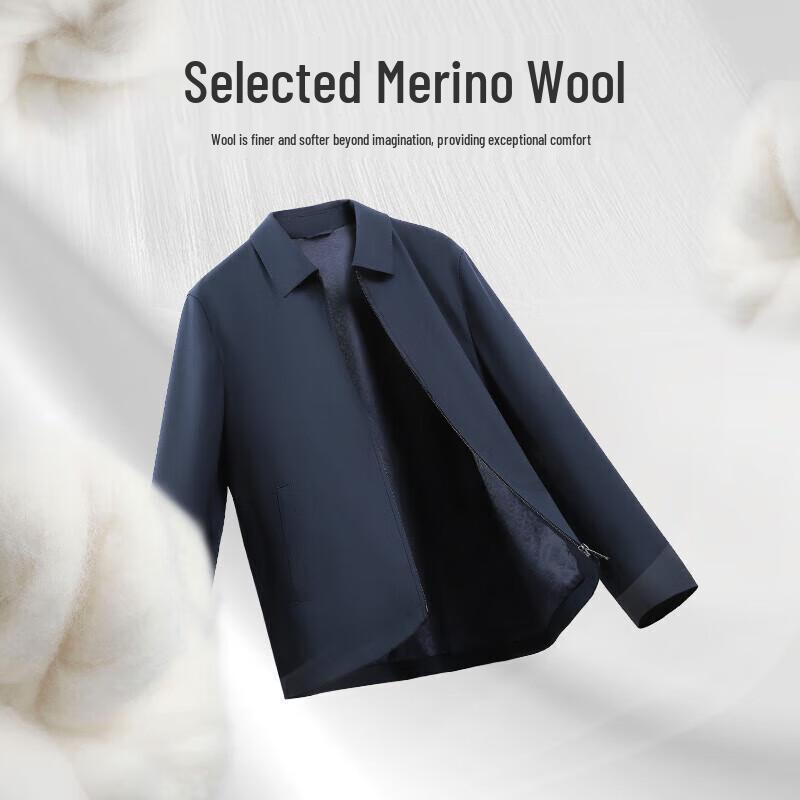 Goldlion Men's Machine-Washable Wool Anti-Static Business Casual Jacket