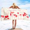 Valentine's Day Beach Towel Bath Sheet Towels Love Hearts Oversized Microfiber Sandless Beach Towels for Swimming Extra Large