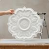 Ceiling Light Base Elegant Floral Raised Medallion Polyurethane Centerpiece for