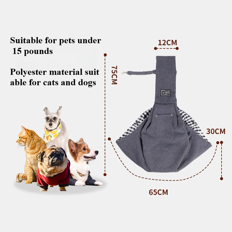 Dog Cat Carrier Sling for 0-15 lbs Hands Free Puppy Crossbody for Travel Breathable Pad Storage Pocket Tote Design Cat Carrier