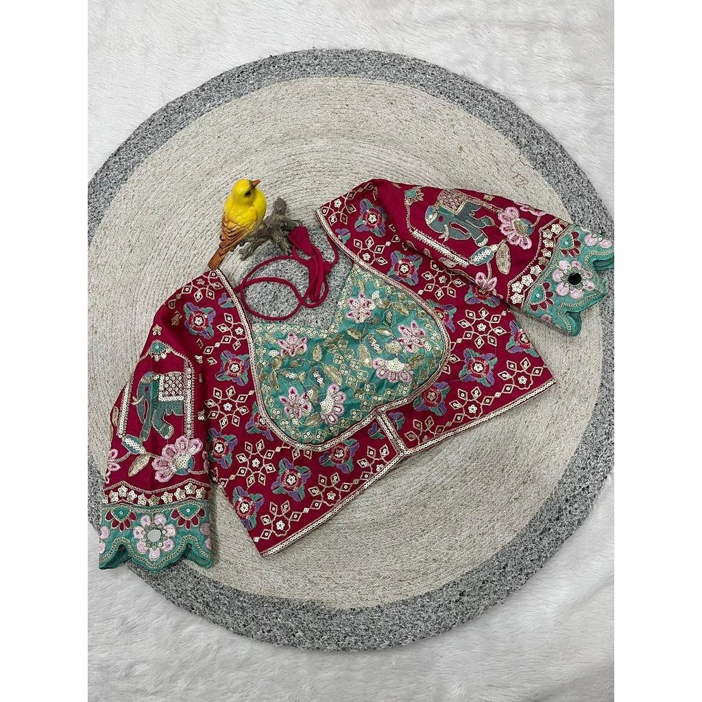 New Launch – Premium Cherry Red Rangoli Silk Saree