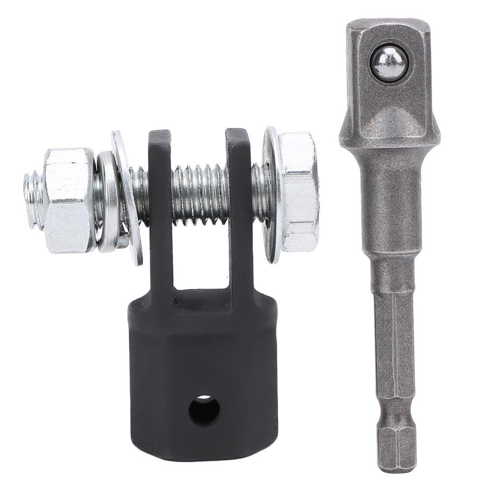 2pcs Chrome Vanadium Steel Car Scissor Jack Adapter Heavy Duty Jack Adapter  Lug Wrench