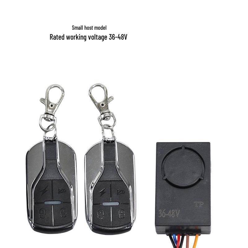 Electric Scooter Anti-Theft Alarm with Dual Remote and One-Key Start (Compatible with 36V-72V)