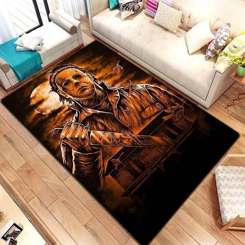 Horror Movie Bedroom Bedside Large Carpet Non Slip Soft Hallway Floor Door Mats Sofa Coffee Table Area Rugs for Home Decoration
