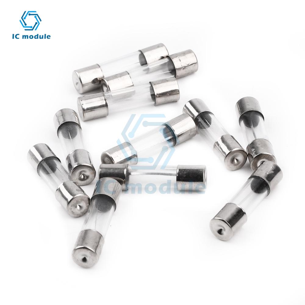 100 PCS Fast Blow Glass Fuse Box Kit 5x20 250V For Circuit Current Protection 5*20mm 0.2/0.5/1/2/3/5/8/10/15/20A