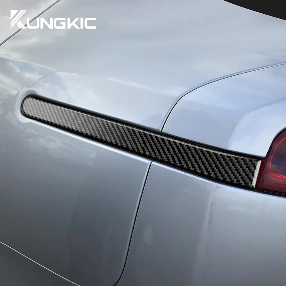 Real Soft Carbon Fiber Sticker For Kia Stinger 2019 2020 2025 2025 2025 LHD RHD Car Rear Brake Light Strip Trim Accessories