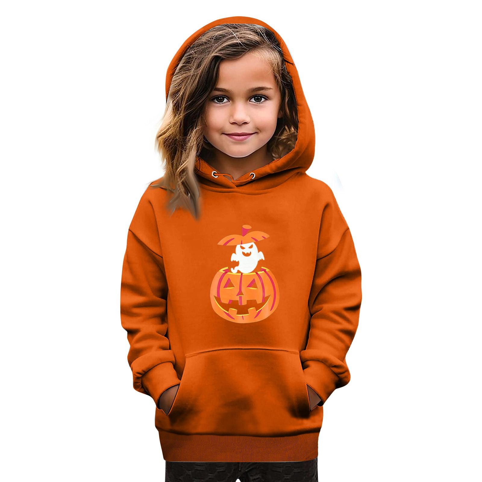 

Sweatshirts For Teen Girls Hoodies Long Sleeve Drawstring Pullover Cute Oversized Hoodie Halloween Day 150 шафрановий