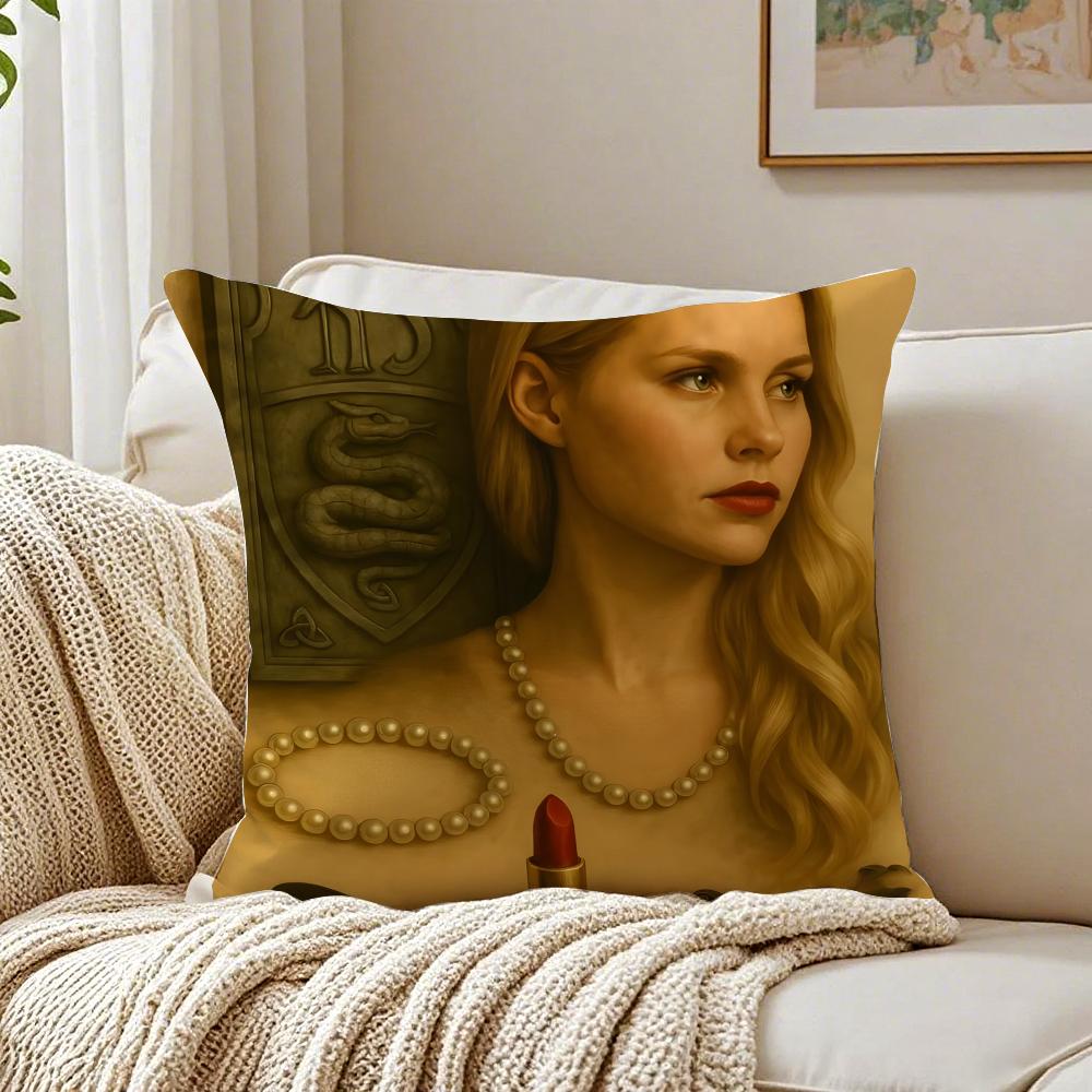 R-Rebekah Mikaelson Originals Cushion Cover Pillowcase Anti-Dustmite Living Room Sofa Decor Cushion Room