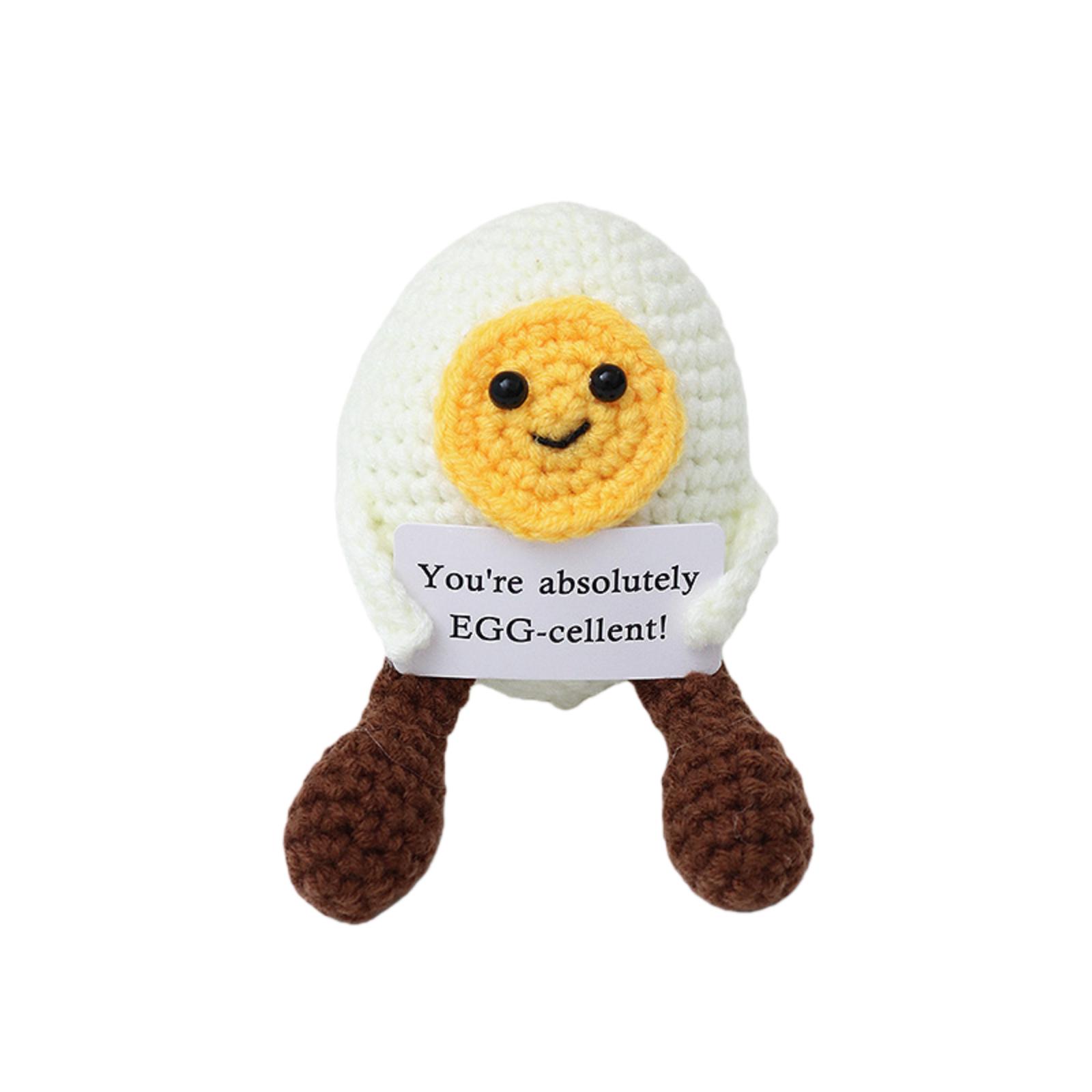 

Вязаные игрушки в виде пасхальных яиц, украшение, наполнители для пасхальной корзины, подарки с позитивными карточками-наполнителями, эмоциональные, вдохновляющие, ручной работы, милое украшение, очаровательные One Size