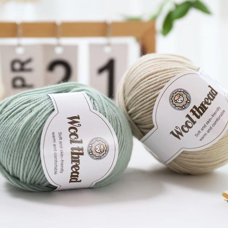 Wool Blend Yarn Ball - Medium Thickness for DIY Knitting Projects