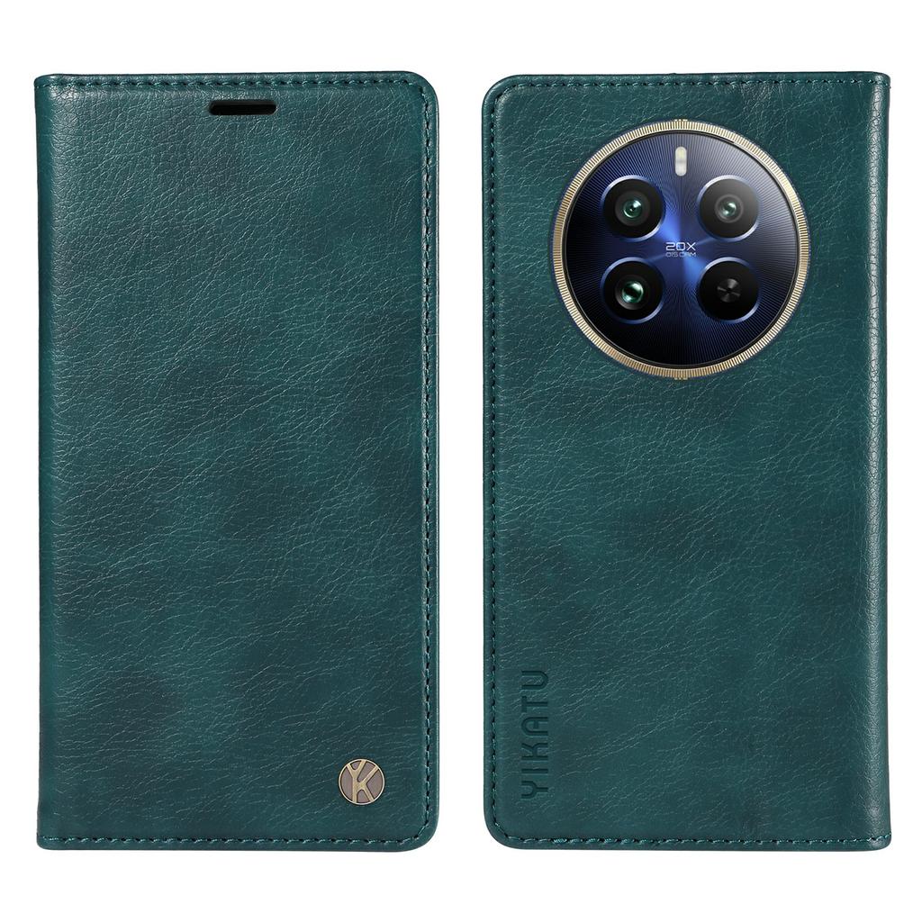 YIKATU YK-006 Für Realme 12 Pro 5G/12 Pro+ 5G Handyhülle Sturzsichere Leder-Klapp-Brieftasche