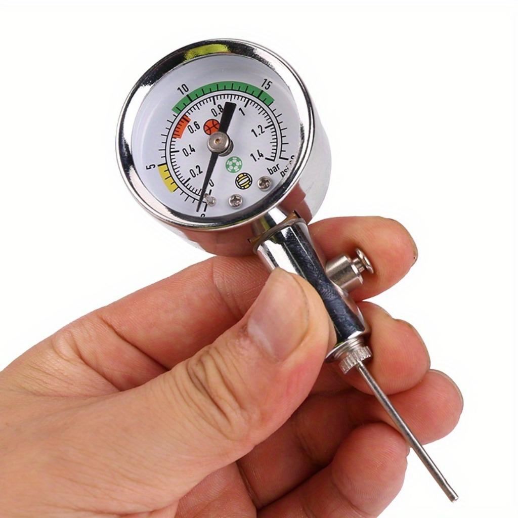 1 Hochpräzises Zeiger-Kugelbarometer - Messen Sie den Druck von Fußbällen, Basketbällen, Volleybällen - Robuste Metallkonstruktion, präzise Messung