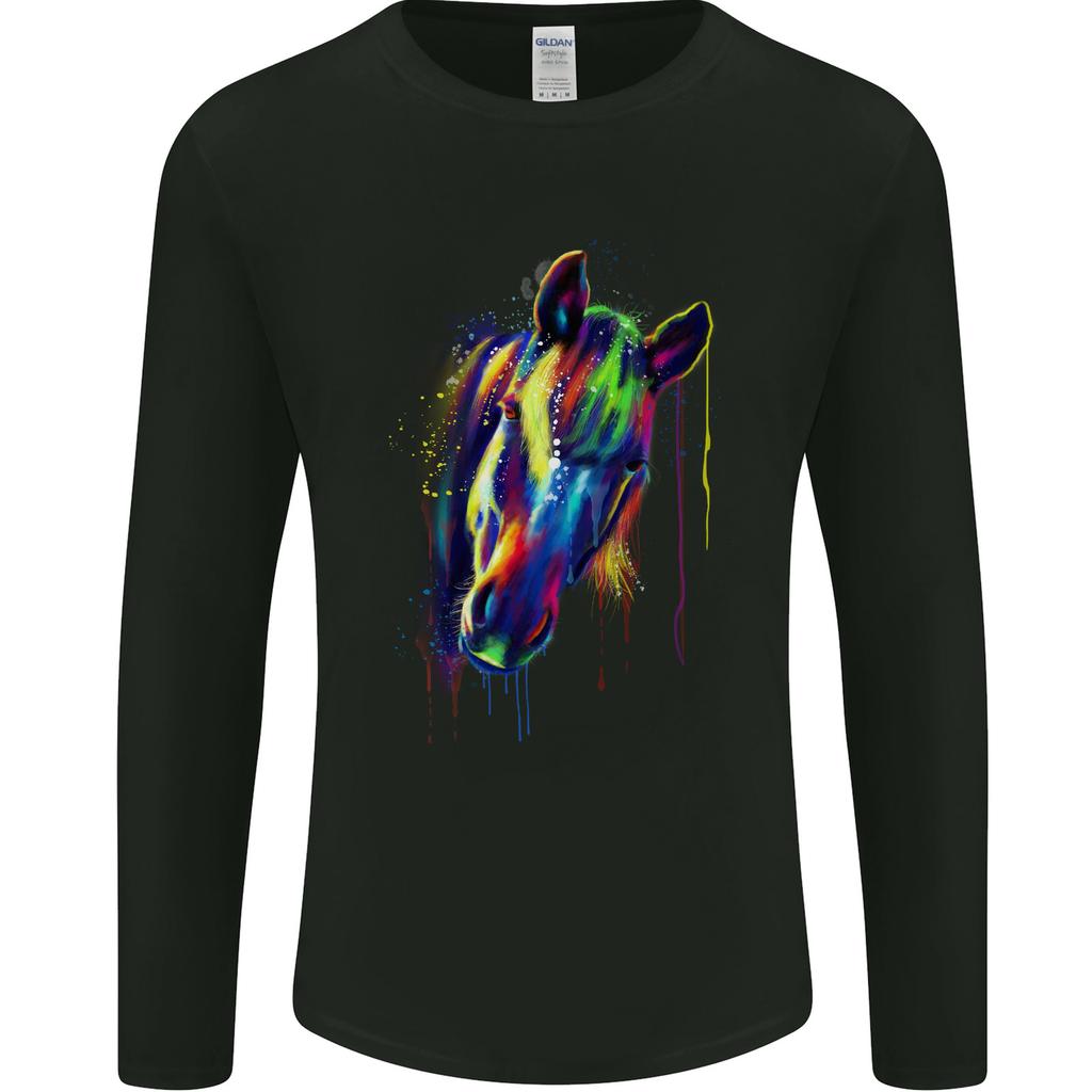 A Watercolour Horse Unisex Long Sleeve Pullovers T-Shirt