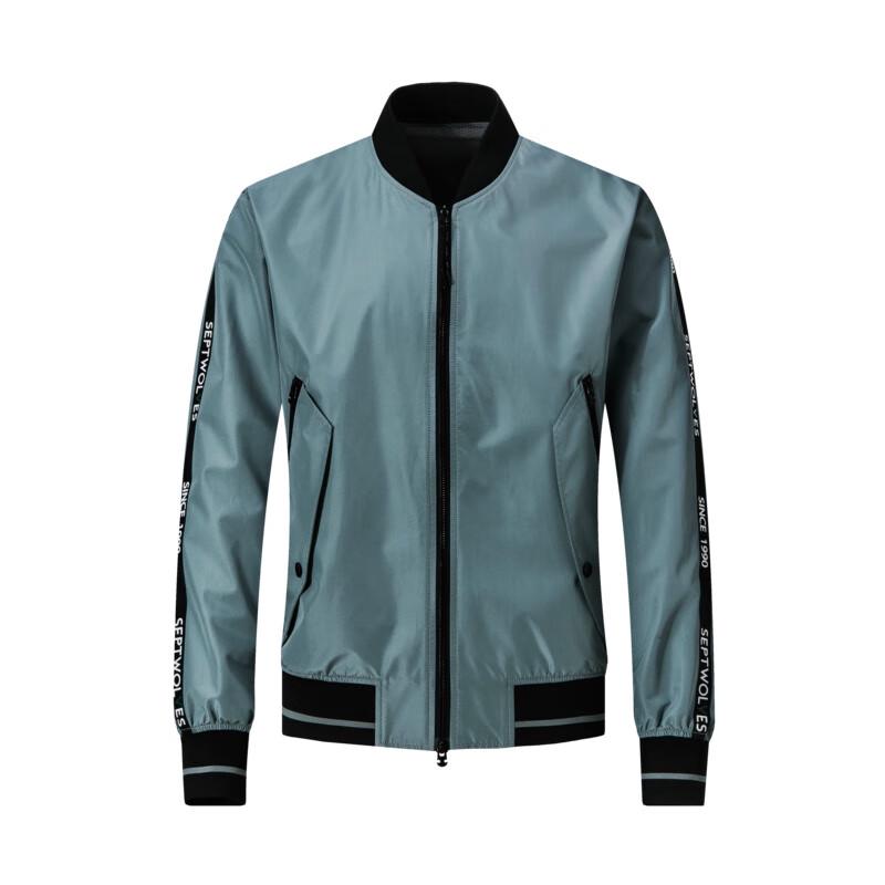 

Qipilang Men s Letter Print Baseball Collar Casual Jacket XL (175)