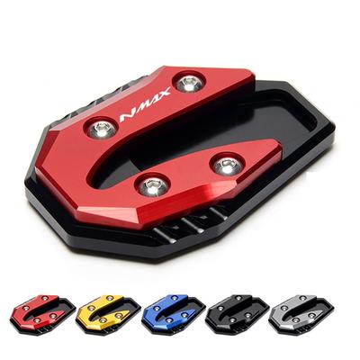 Motorcycle Accessories Side Stand NMAX155 N MAX NMAX 155 125 NMAX125 Kickstand Plate Extension Support Foot Pad Base 2015-2021 (Red)