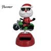 Festliche Auto-Innenraum-Accessoires Solarbetriebenes tanzendes Ornament, Kreative Armaturenbrett-Weihnachts-Cartoonfigur für den Weihnachtsmann Auto-Dekoration,
