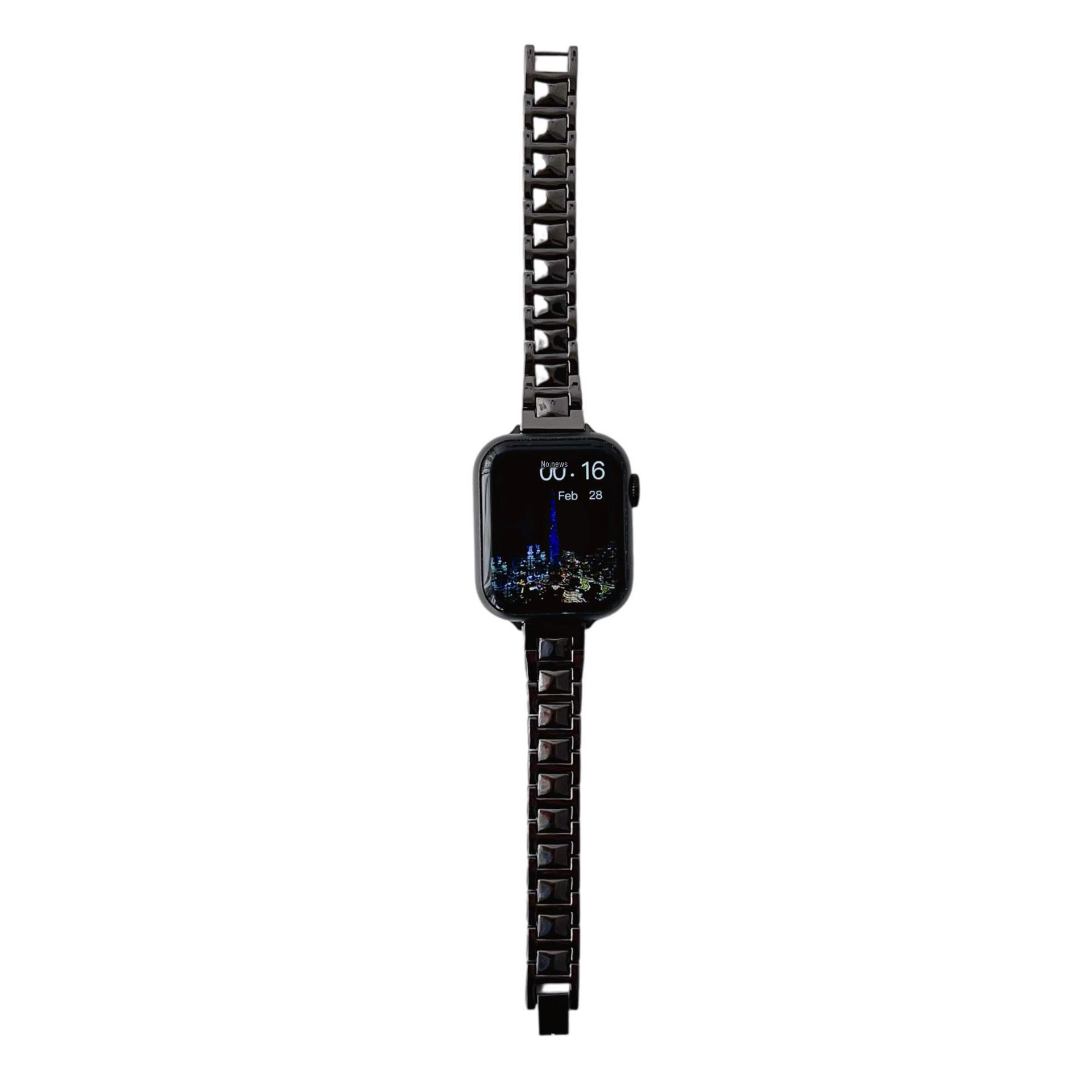 

Compatible with Apple Watch Square I-Shaped Thin Strap for SE/11s9876 Generation Narrow 14mm золотой