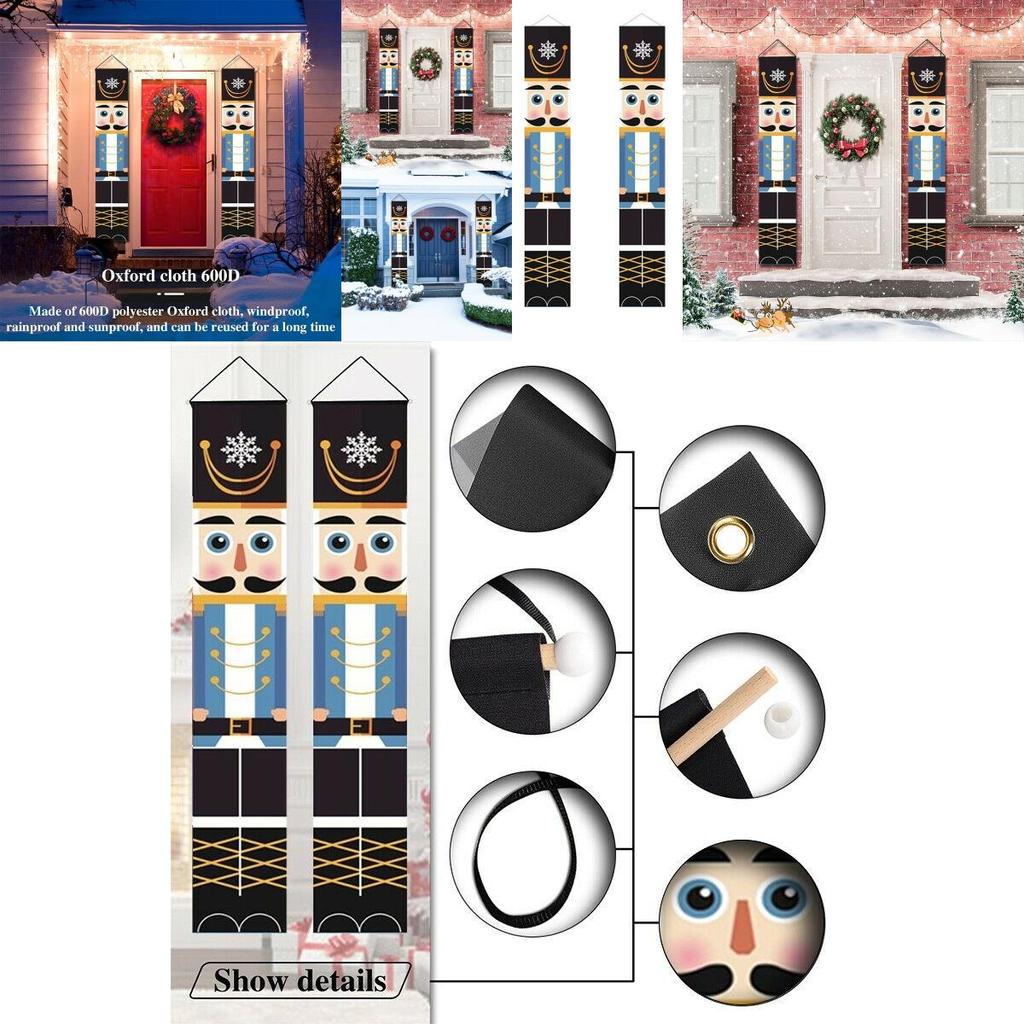 Dekorationer Nötknäpparen Jul Välkomstskylt Banderoll Flagga Vägg Dörrhänge