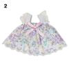 Fashion Dolls Lovely Clothes Cute Lace Floral Princess Dress 7 Colors with Bow for 11~11cm Cotton Dolls