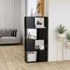 Day and Night - Day and Night Bookcase Separator Gray Plywood 60x24x124.5 Cm