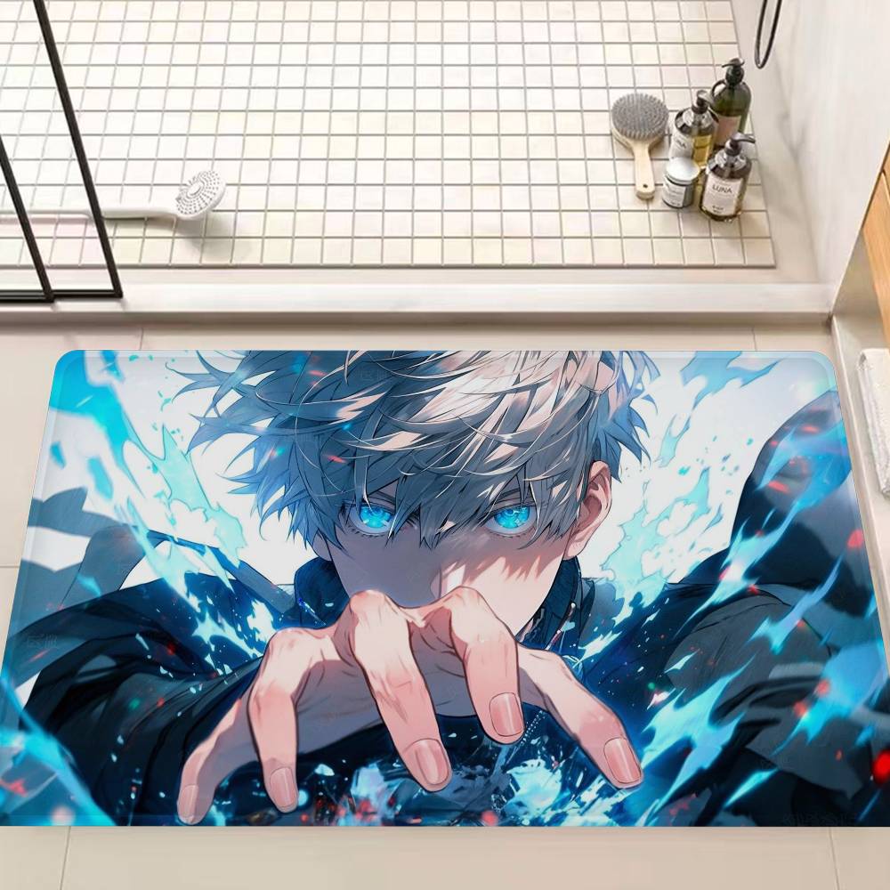 Popular Anime J-jujutsu K-kaisen Gojo Satoru Bathroom Mat Non-Slip Laundry Room Mat Laundry Decor Balcony Child Living