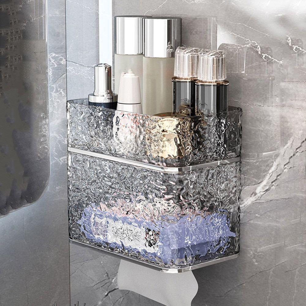 

Прозрачная двухслойная коробка для салфеток, коробка для извлечения бумаги без перфорации, коробка для туалетной бумаги для дома