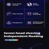 VGR V-315 5-in-1 Multi-function IPX5 Ball Shaver with Digital Display Base  Rechargeable Shaving Head Beard and Nose Hair Trimmer Multi-head Haircut