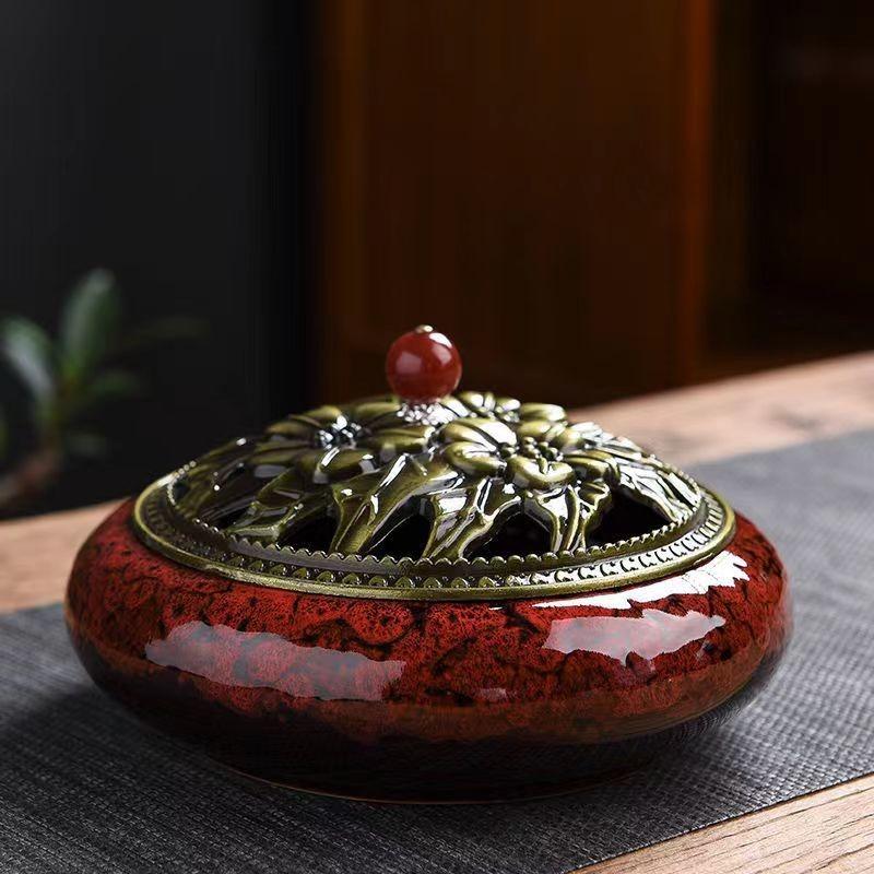 Ceramic Censer Stick Incense Holder Home Ancestral Hall Interior Zen Tea Ceremony Office Bedroom Decoration Aromath Appliances
