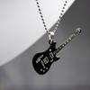 Stainless Steel Guitar Pendant Hip-Hop Necklace for Women