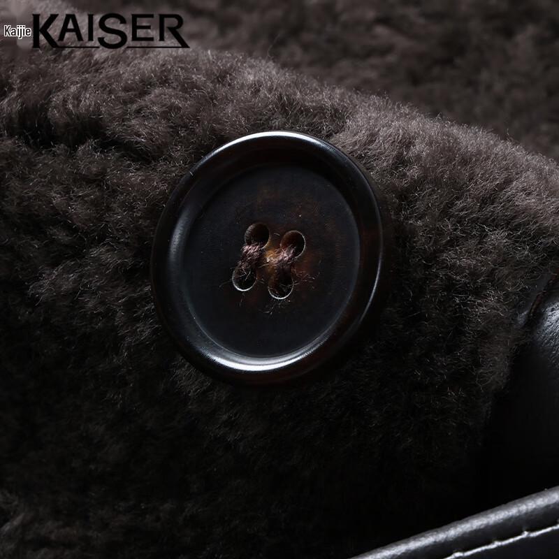 KAISER Men's Genuine Sheepskin Leather Jacket
