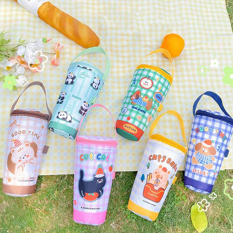 Portable Milk Tea Tote Bag Heat Preservation Bag Eco-Friendly Handbag Carrying Insulated Cup Cover Tumbler Cup Accessories