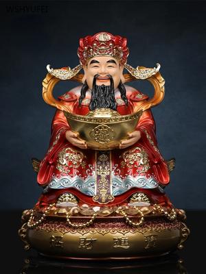 Buddha-Statuen des Reichtums für Zuhause, Harz-Handwerk, Feng-Shui-Dekorationen für Geschäfte, Buddhistische Anbetung, 12 Zoll, 1 Stück