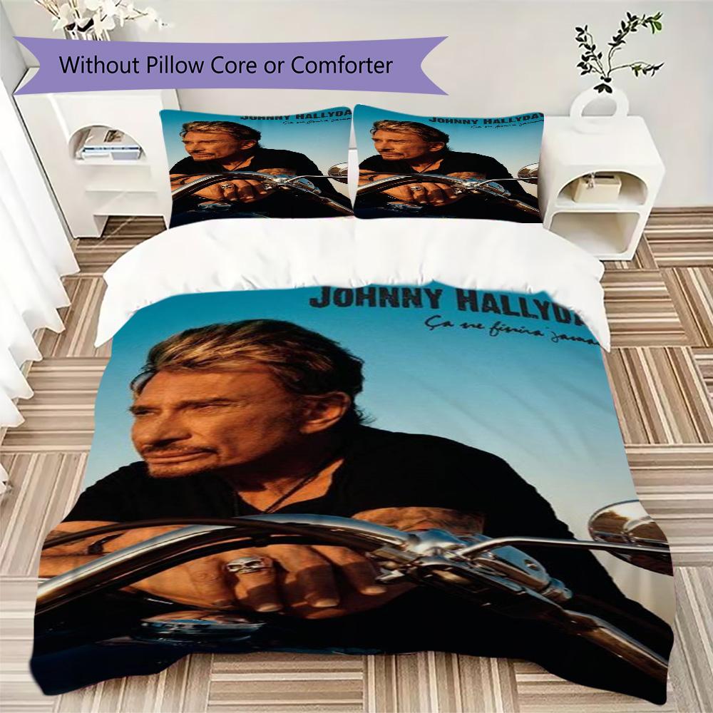 French legendary rock singer and actor Johnny Hallyday provides comfortable bedding covers and pillowcases for home use (without core) K25