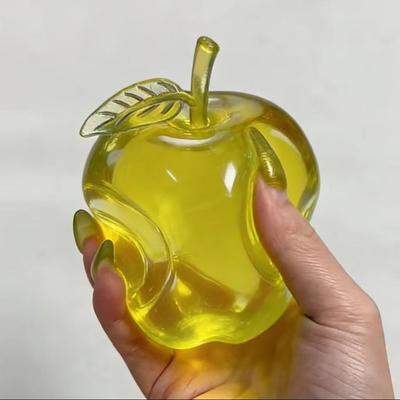 Green Apple Squishy Toy Stress Relief Handmade Soft Squeeze Fidget Toy Realistic Fruit Shape Decompression Anxiety Stress Ball