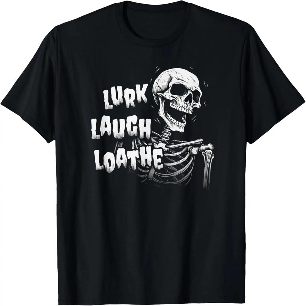 Lurk Laugh Loathe Skeleton T-Shirt